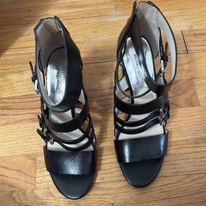 Michael Kors, black leather sandals